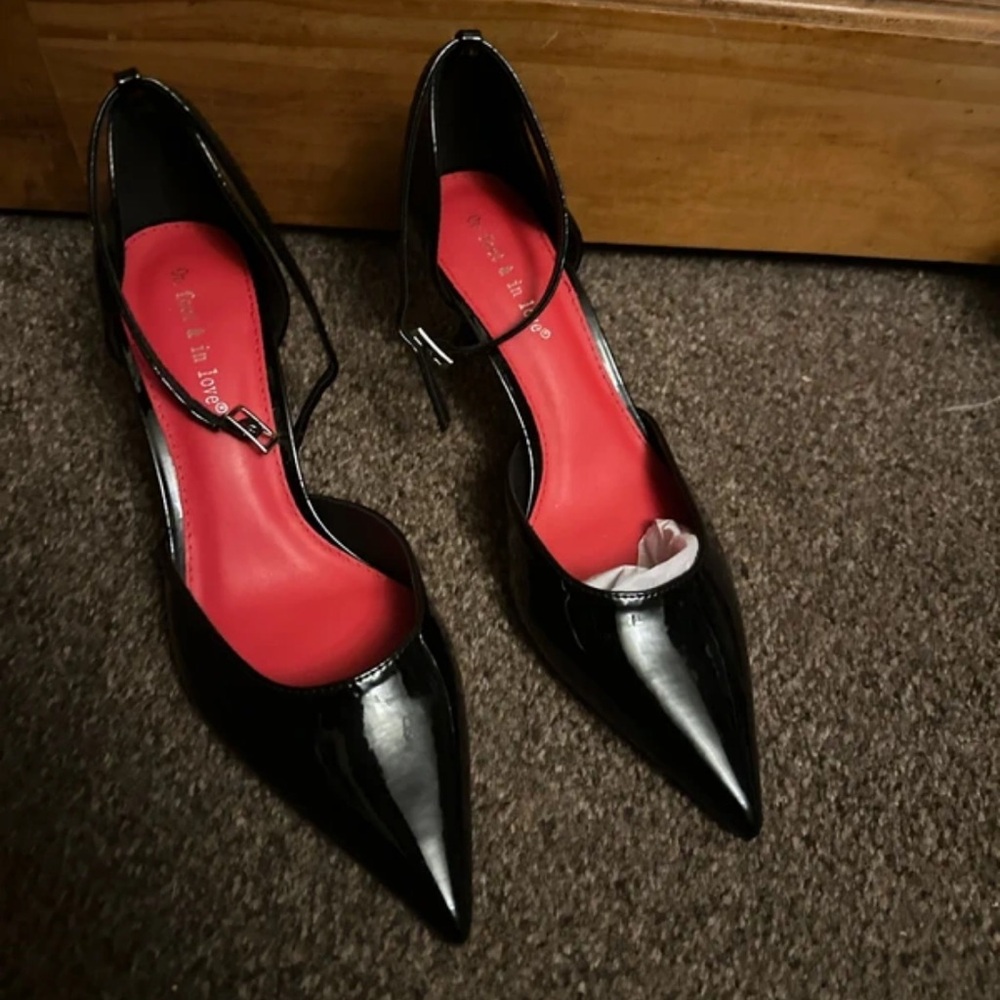 Elegant Black Patent Leather Heels